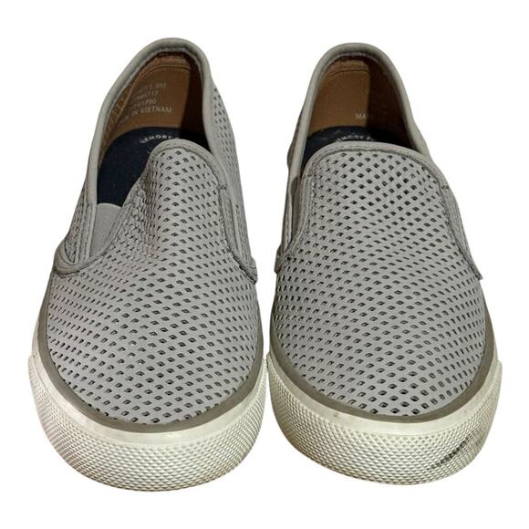 Sperry Seaside Perforated Slip On Sneakers Women's Size 9 Gray White STS95717 - Picture 3 of 8